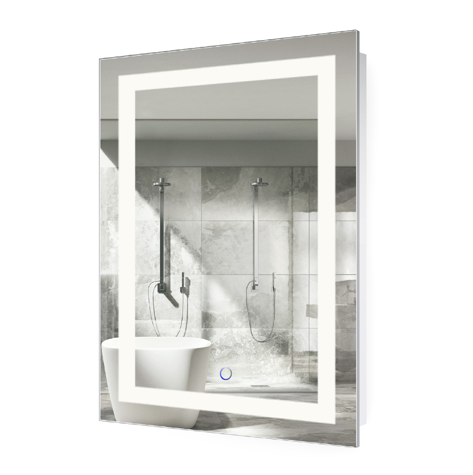 Icon 24″ x 36″ LED Bathroom Mirror With Dimmer  Defogger Lighted Vanity  Mirror Krugg Reflections USA