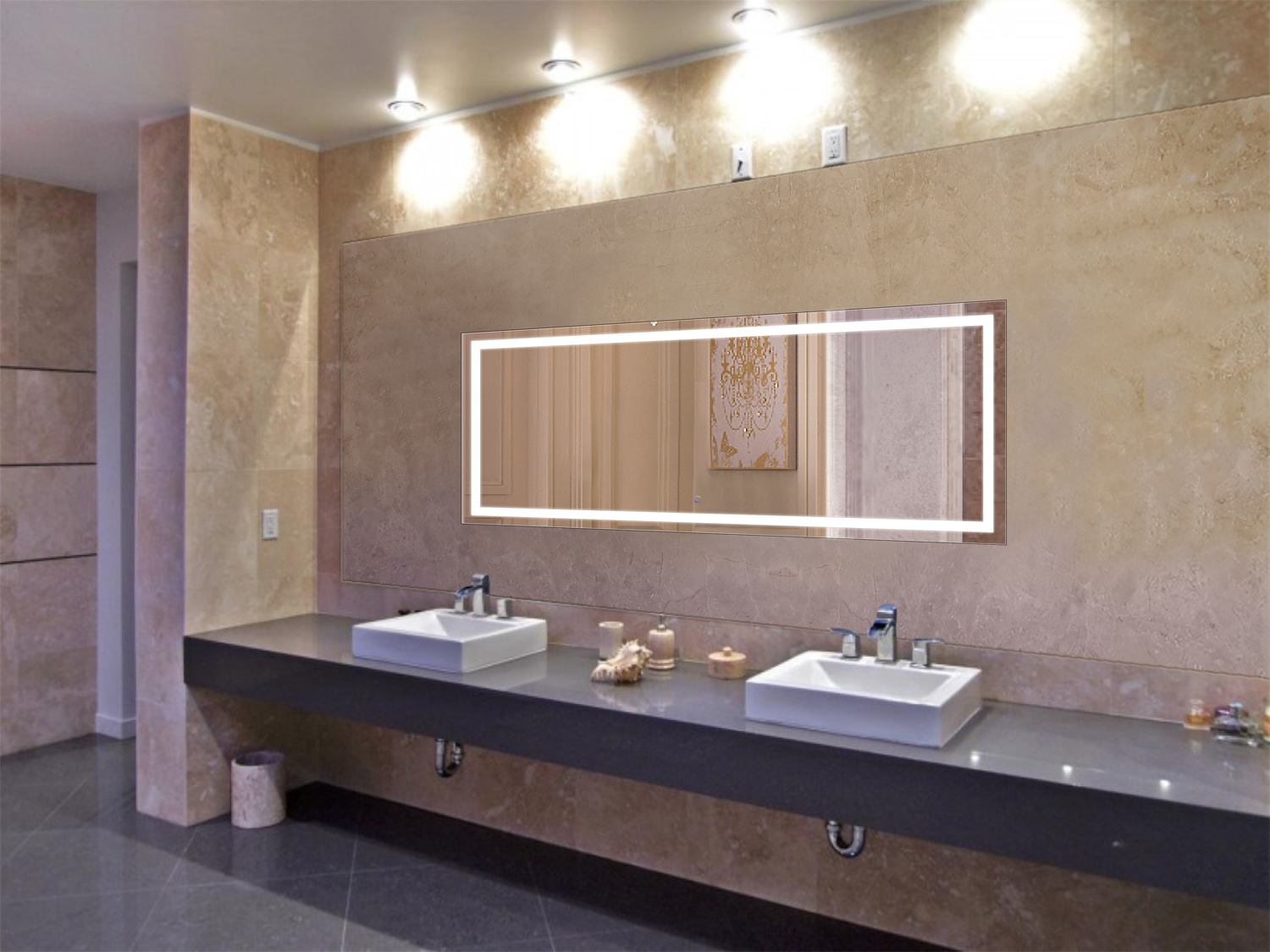 Icon 72″ X 30″ LED Bathroom Mirror w/ Dimmer & Defogger